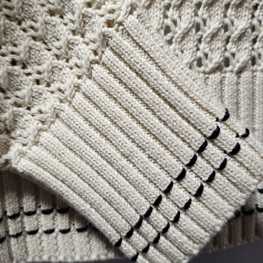 NEW BY TOGETHER match point pullover sweater in natural - Picture 7 of 7